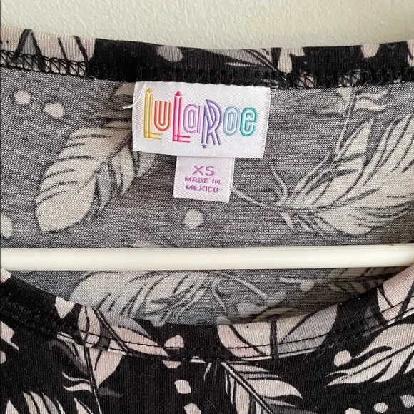 2for$20 Lularoe Julia dress Black and White Feathers pattern pencil dress - Picture 2 of 4